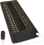 Far Infrared Heating Pad, Natural Jade and 2 Different Tourmaline Heating Pad, Electric Heating Pads for Back Neck Shoulders and Abdomen, Auto Shut Off Function (72" X 24")