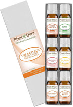 Citrus Essential Oil Set 6-10 ml 100% Pure Therapeutic Grade Cold Pressed from Peels of Sweet Orange, Lime, Pink Grapefruit, Lemon, Tangerine and Citrus Blast Blend Great for Aromatherapy Diffuser