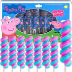 Peppa Pig Swirl Lollipops| Ideal For Peppa Pig Party Favors & Peppa Pig Birthday Party Supplies| Peppa Pig Snacks For Peppa Pig Cupcake Toppers,