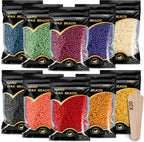 2.2lbs Hair Removal Wax Beads, Professional Hard Wax Beads 1000g, with 20 Applicators, Suitable for Full Body, Painless Gentle Wax Bead Hair Removal for Men and Women