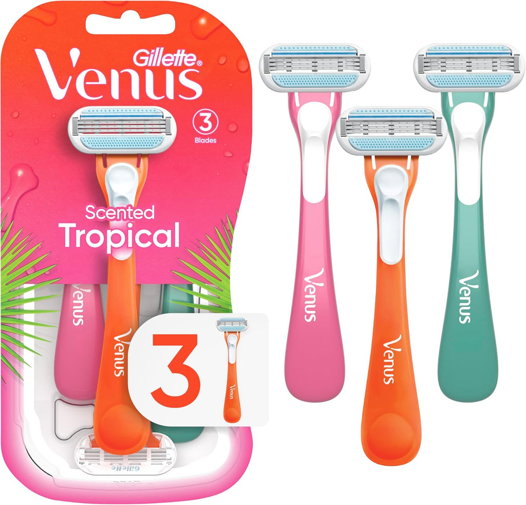 Gillette Venus Tropical Women's Disposable Razor, 3 Count