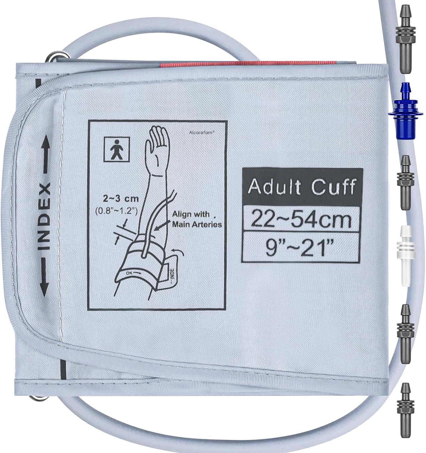 Extra Large Blood Pressure Cuff, 9”-21” (22-54CM) XL Cuff Compatible with Omron BP Monitor, Replacement X-Large Cuff for Adult Big ARM, with 6 Connectors