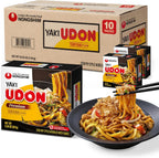 Nongshim Yaki Udon Teriyaki Flavor, Stir Fry Style Japanese Noodles with Sauce, Non-Fried Fresh Noodles, Rich Bonito Taste, Chewy Texture, 8.85 oz (Pack of 10)