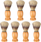 7Pcs Men Shaving Brush Wood Handle, Professional Salon Tools Hand Crafted Shaving Brush Wood Handle Shave Brushes Handmade Pure Badger Hair Brush for Men1