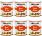 Jesmona Pear Drops - British Hard Candy 250g / 8.8 Oz (Pack of 6) Gift Tin | Mini Pear Flavored Boiled Sweet | Traditional Old Fashioned Retro English Sweets | Imported Confectionery from England, UK