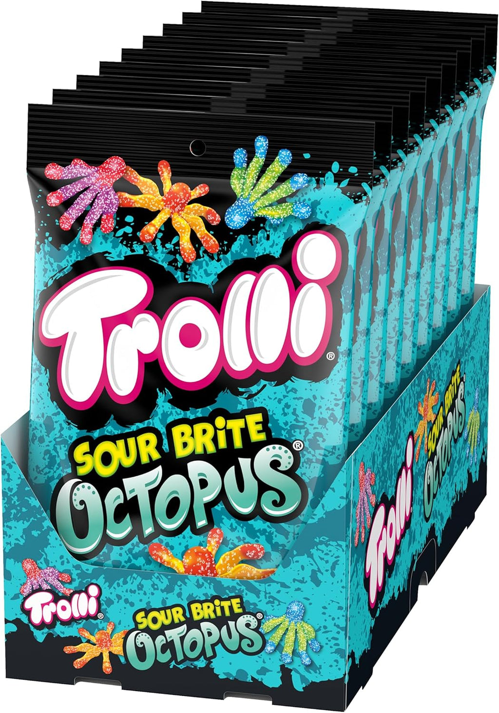 Trolli Sour Brite Octopus, Sour Gummy Candy, 6.3 Ounce (Pack of 8)