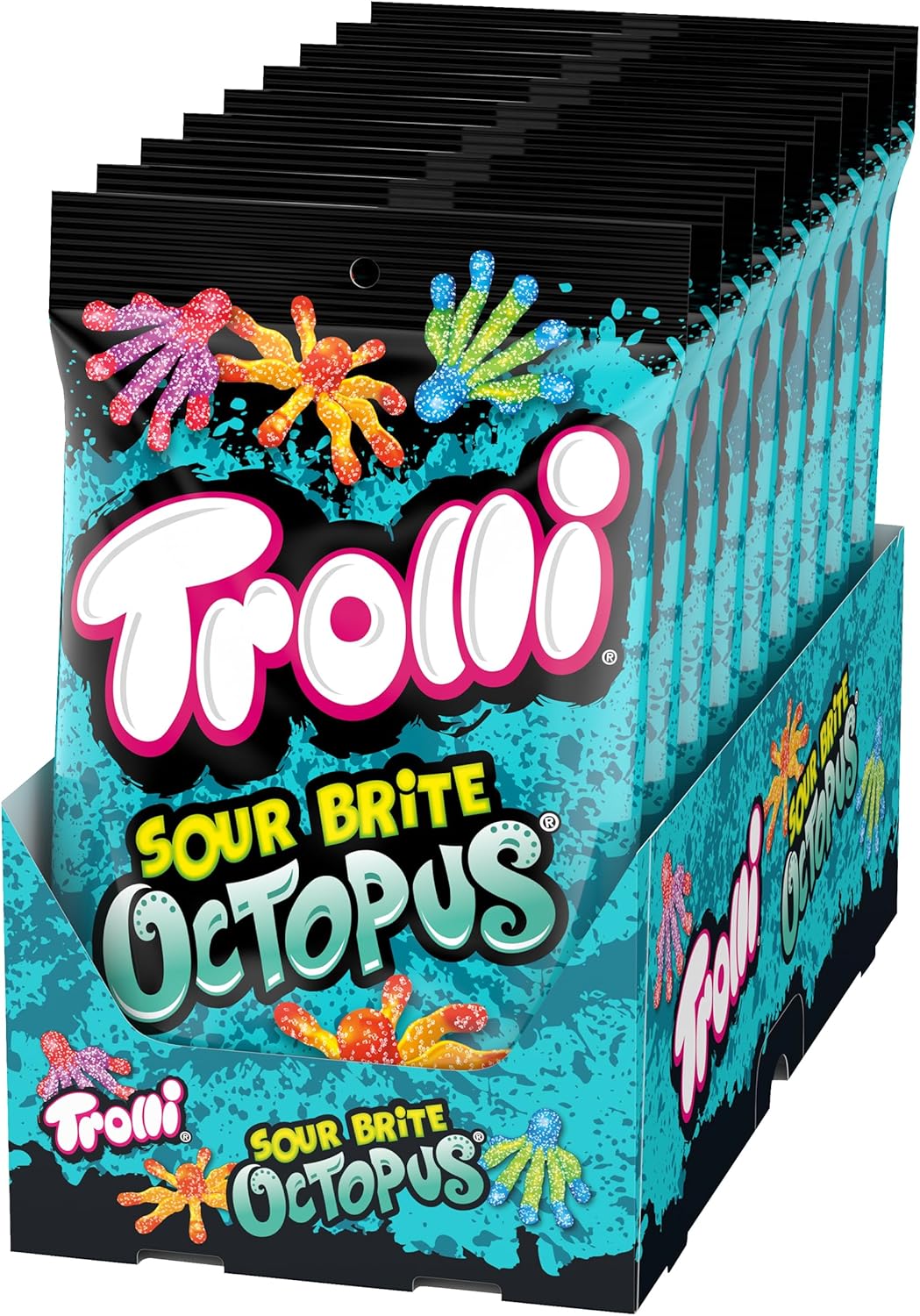 Trolli Sour Brite Octopus, Sour Gummy Candy, 6.3 Ounce (Pack of 8)