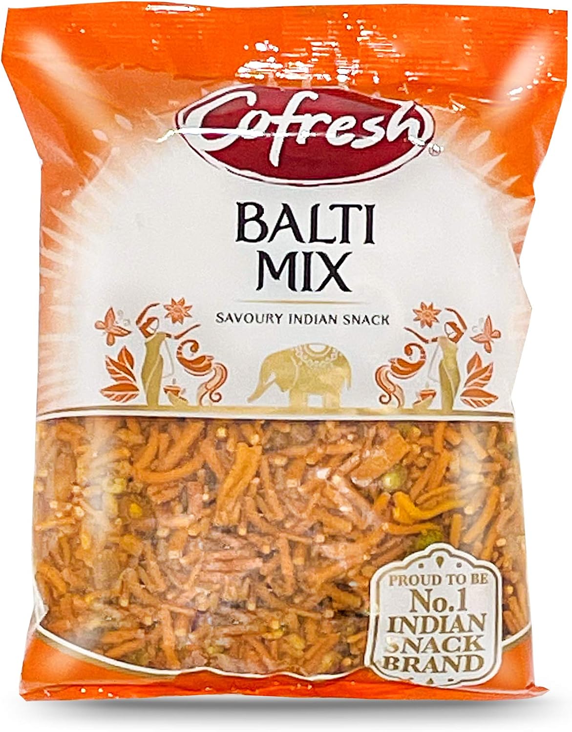 CoFresh Snacks, Indian Rice Sticks, Mix of Savoury Noodles, Peas, Peanuts & Lentils, Savoury Indian Snacks, Britain's Favorite Indian Snack Brand, Vegetarian, Taste of India, 11oz (Balti Mix)