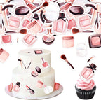 Ercadio 44 Pack Edible Make up Cupcake Toppers Picks for Cosmetics Lipstick Perfume Bottle Cake Drink Topper Decor for Makeup Theme Bridal Shower Bachelorette Birthday Party Decorations Supplies