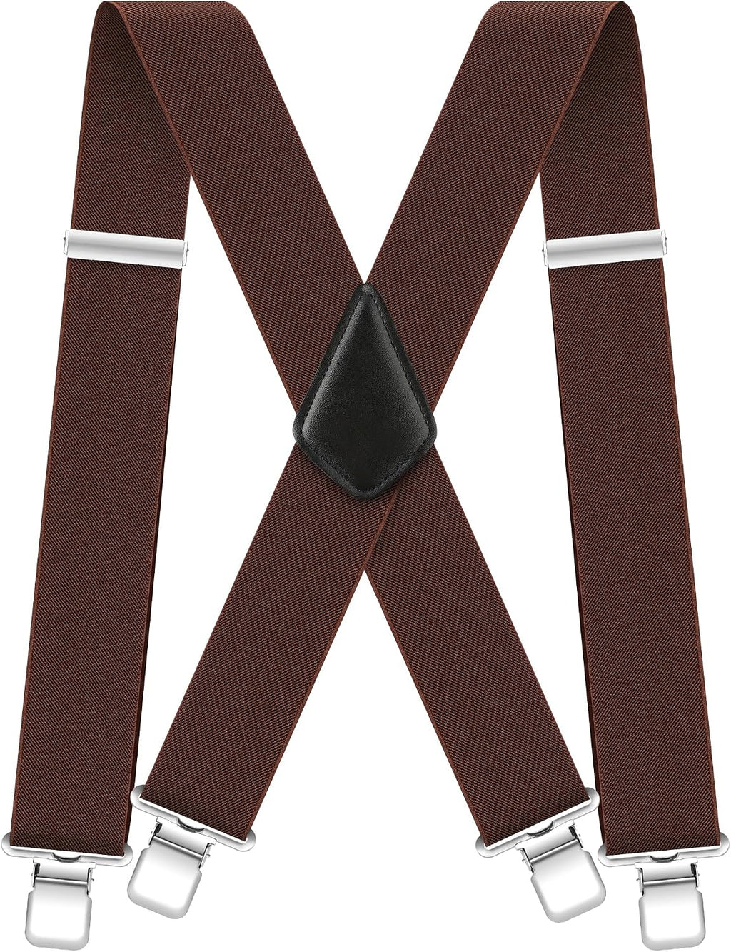 Men's Suspenders Heavy Duty Suspenders for Men Braces 2 inch Wide Clips High Elastic X Style Adjustable Work Suspenders