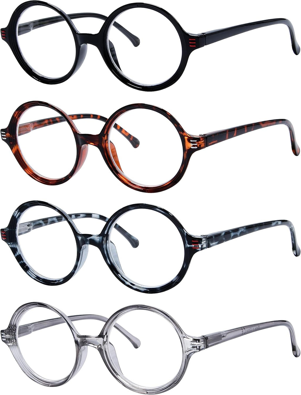 Eyekepper 4-pack Reading Glasses Women Small Lens Round Readers +1.75