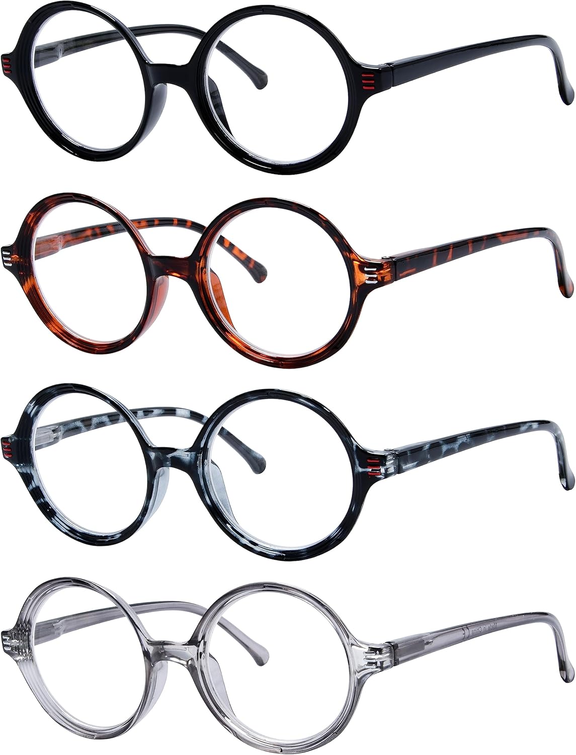 Eyekepper 4-pack Reading Glasses Women Small Lens Round Readers +1.50