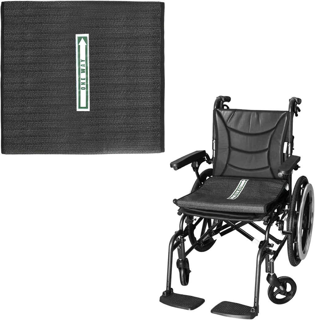 One Way Transfer Support Seat Cushion - Non-Slip Fall Prevention Pad for Elderly/Disabled Use on Wheelchairs, Chairs, Beds, and More - 17"x17"