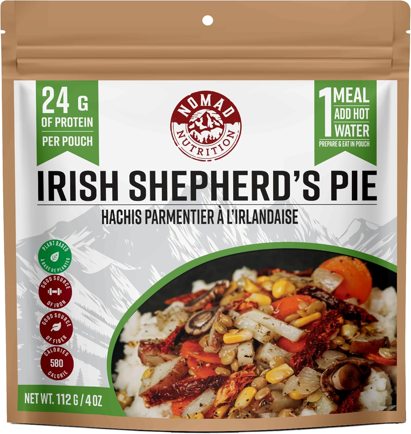 Nomad Nutrition – Irish Shepherd’s Pie | High Energy, All Natural Ingredients | Gluten, Dairy & Palm Oil Free | Just Add Boiling Hot Water