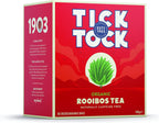 TICK TOCK TEAS Organic Rooibos Tea Bags - Naturally Caffeine Free Red Bush Herbal Tea from South Africa | Smooth & Rich Flavor, Low Tannin, Enjoy Hot or Iced with Milk, Lemon, or Honey - 80 Count