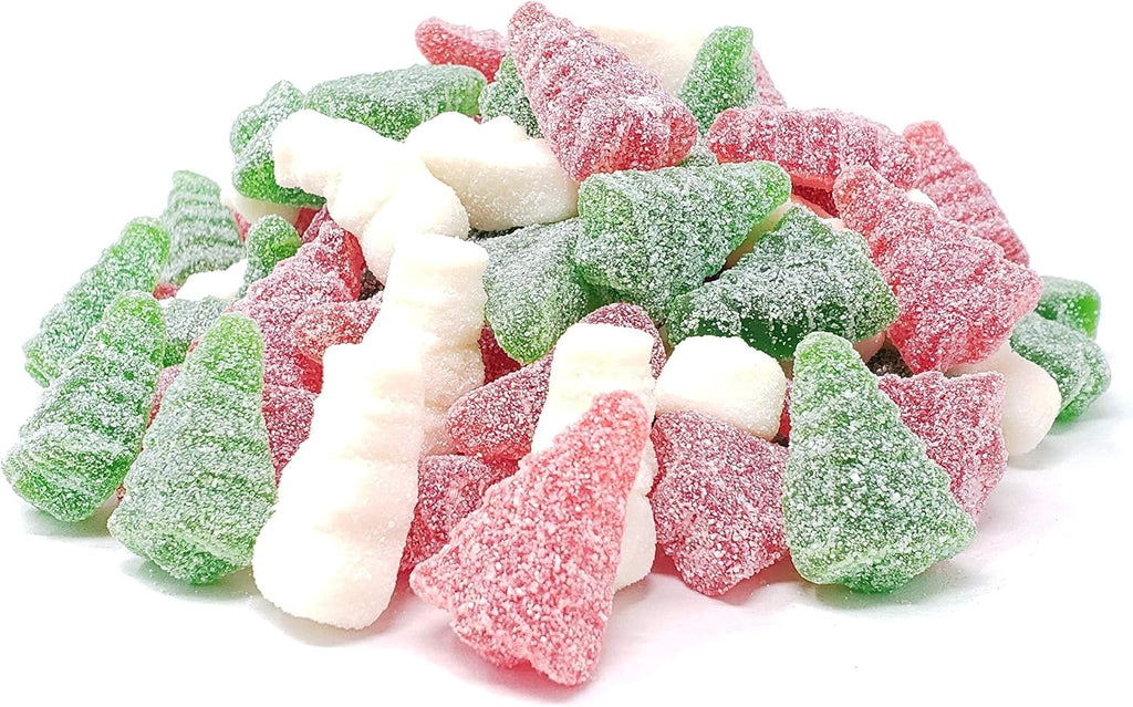 Candy Retailer Sanded Christmas Gummi Trees & Snowmen 1 Lb