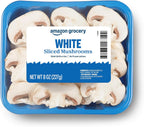 Amazon Grocery, Sliced White Mushrooms, 8 Oz