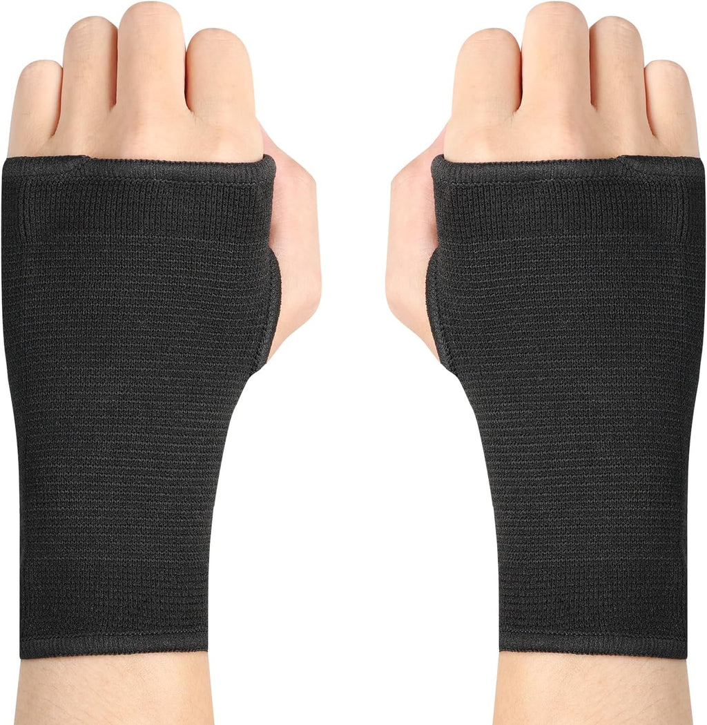 Palm Brace Wrist Compression Sleeves, Everyday Use Wrist Brace, Compression Carpal Tunnel for Wrist Pain Relief, Fitness Gloves, Sports compression Glove, Wrist guard for Men and Women (Black Large)