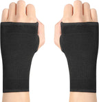 Palm Brace Wrist Compression Sleeves, Everyday Use Wrist Brace, Compression Carpal Tunnel for Wrist Pain Relief, Fitness Gloves, Sports compression Glove, Wrist guard for Men and Women (Black Large)