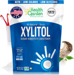 Health Garden Birch Xylitol Sweetener, 40 oz Bag – 100% Birch-Derived Xylitol Sugar Substitute for Baking & Coffee, 1:1 Sugar Replacement, Supports Teeth, Keto, Vegan, Non-GMO