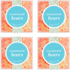 Sugarfina Champagne Bears Small Candy Cube, Gummy Bears, 3.3 oz, 4 Count