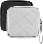 2 Pcs Sanitary Napkin Storage Bag,Period Bag, Period Pouch,Feminine Menstrual Pad Tampon Organizer,Portable Sanitary Pads Pouches First Period Kit for Teen Girls Women Ladies(Black&Grey)