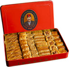 Hafiz Mustafa 1864 Istanbul Baklava Pastry Box - Baked Baklava Dessert Snacks Made from Fresh Phyllo Dough Sheets, Pistachio, Hazelnut, Walnut - Turkish Sweets Tray Gift Ideas for Birthday, Christmas