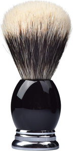 JEQUIL&CORENVEO Fine Silvertip Badger Bristle Shaving Brush, With Heavy Weight Resin Base (Curved Top)
