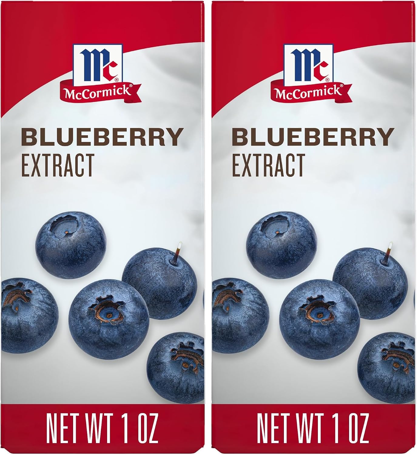 McCormick Blueberry Extract with Other Natural Flavors, Distinctive, Sweet Blueberry Flavor and Aroma for Baking Cookies, Cake, and Muffins, and Beverages Like Lemonade, Mocktails, and Smoothies, 1 fl oz