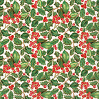 IHR Ideal Home Range Cocktail Napkins Disposable 3-Ply Paper Party Napkin Pack, 5" x 5", Holly, 20-Count