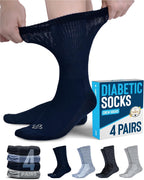 Doctor's Select Diabetic Socks for Men and Women - Non-Binding Neuropathy Socks for Diabetics Men | Non Grip & Grip Socks