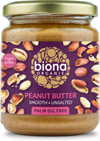 Biona Organic Peanut Butter Smooth No Added Salt (250g) - Pack of 2