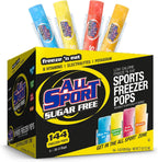 All Sport Sugar-Free - Freezer Pops, Giant Sized 3oz, 144 CT Refreshing Ice Pops with Electrolytes, B Vitamins & Potassium –Blue Raz Ice, Lemon Lime, Fruit Punch & Orange