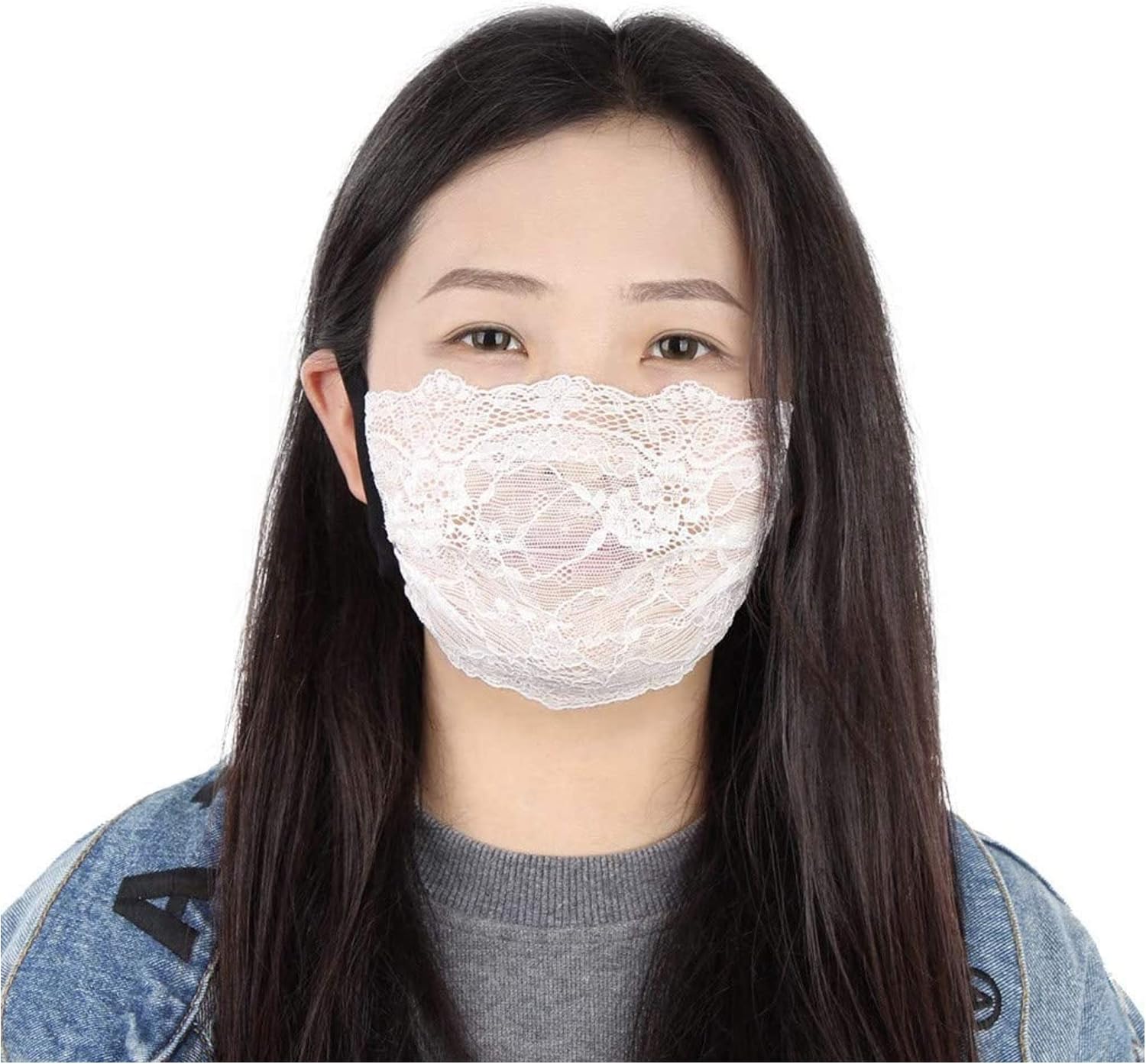 MJoffee Brand Lace Face Mask, Elegant and Breathable face Cover, Reusable and Washable 1pc