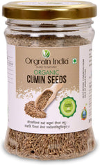 Orgrain India USDA Certified Organic Cumin/Jeera Seeds Whole (Cuminum cyminum) 120g