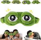 3D Funny Frog Sleep Mask, Funny Cute Animal Eye Mask for Sleeping, Soft Comfortable Eye Mask for Kids & Adults, Blackout Sleeping Mask for Travel, Nap, Night Sleep (Green*1Pc)
