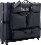 Master Massage Universal Size Wheeled Massage Table Carry Case with Wheels - Carrying Bag for Foldable Massage Bed with Castors-Fits 27” to 32” Width Folding Massage Tables - Black.