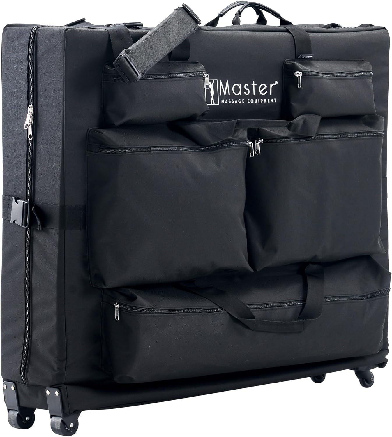 Master Massage Universal Size Wheeled Massage Table Carry Case with Wheels - Carrying Bag for Foldable Massage Bed with Castors-Fits 27” to 32” Width Folding Massage Tables - Black.