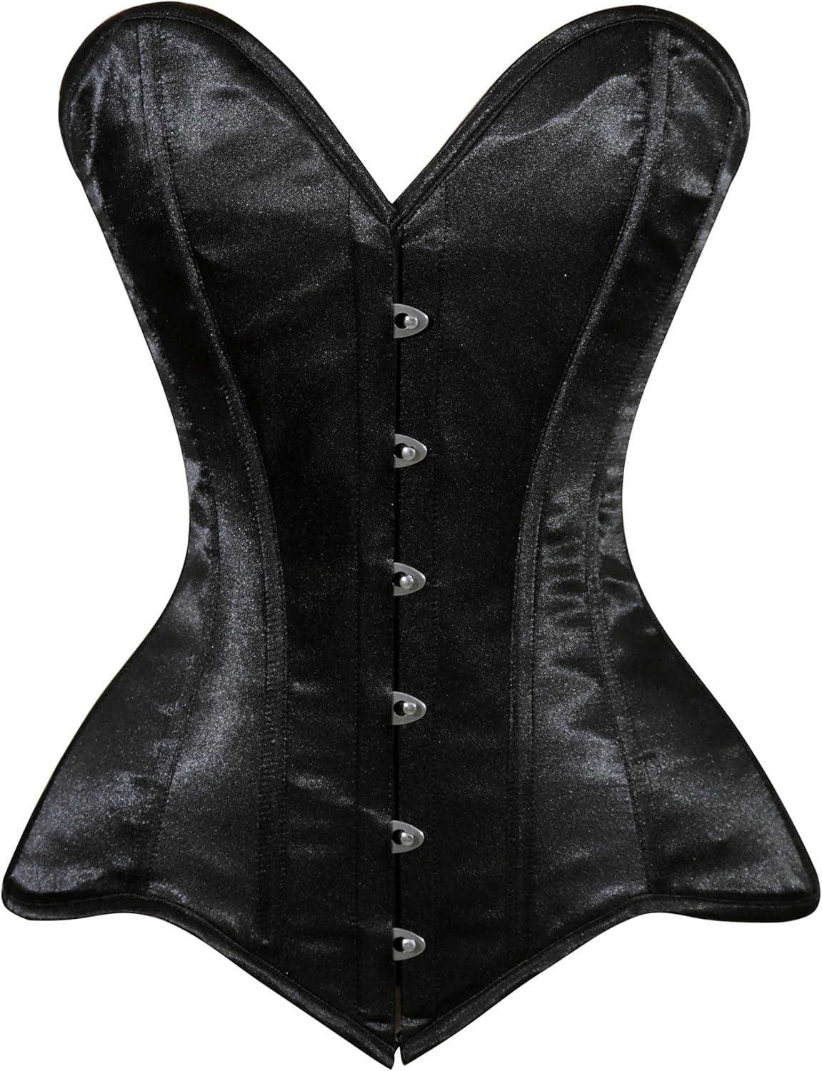 Daisy corsets Women's Daisy Corsets Womens Black Satin Overbust Corset Waist Cincher Bustier & Plus Size