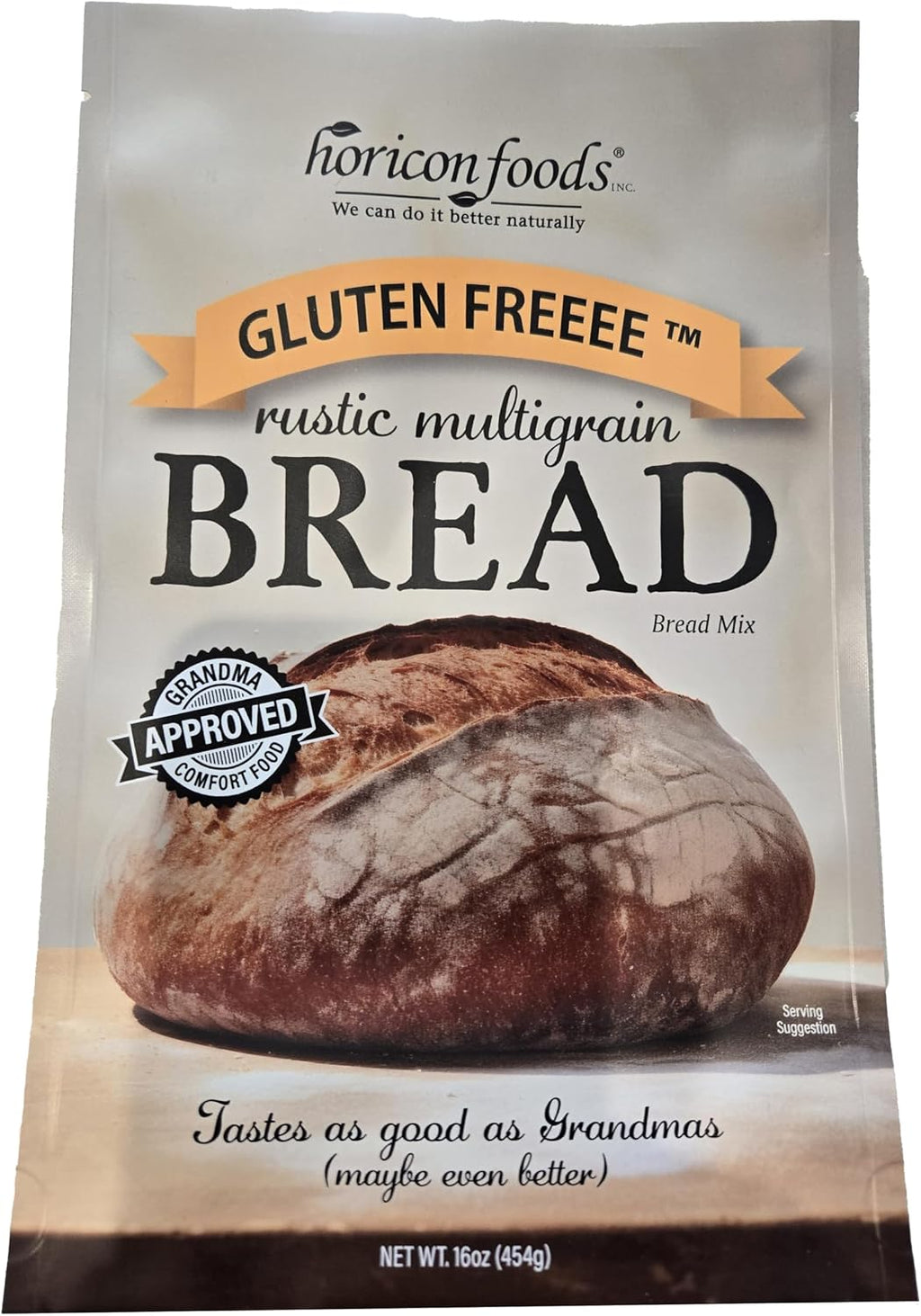 Glutenfreeee Gluten Free Rustic Multigrain Bread Mix, 16 Ounce - Whole Grain, Delicious, Vegan, Breakthrough Recipe, Artisan, Crispy Crust, Develops Real Dough, Moist Crumb, Easy, Celiac Friendly