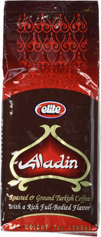 Elite Aladin Turkish Coffee Roasted & Ground, 3oz, Vacuum Packed