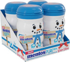 Mentos Sugar-Free Chewing Gum, Fresh Mint Flavor, Winter Edition Snowman Bottle, Holiday Stocking Stuffer, Secret Santa, 50 Count (Pack of 4)