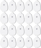 20-Pack TENS Unit Replacement Pads, Long-Lasting Snap Electrodes for 50 Times of Use per Pad, Latex-Free TENS Pads Set Compatible with TENS EMS Devices Using 3.5mm Button Lead Wires