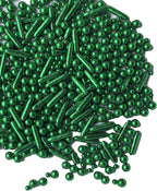 Sprinkles Green Pearl Sugar Candy Mix Size Baking Cake Decorations Cupcake Toppers Celebrations Shaker Jar Wedding Shower Party (120g/4.2oz）