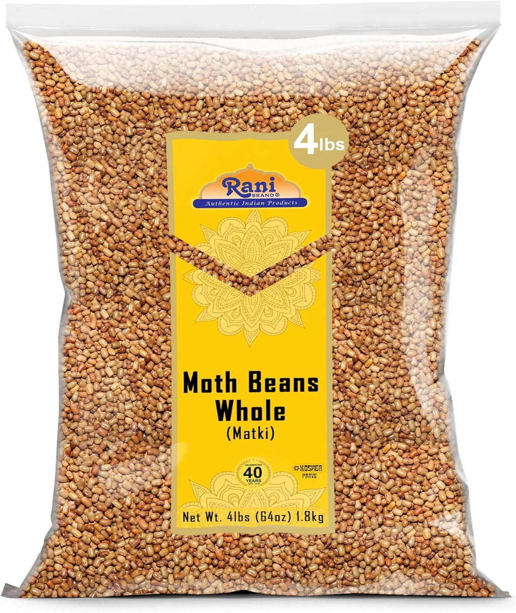 Rani Moth Beans Whole 64oz (4lbs) 1.81kg Bulk ~ All Natural | Gluten Friendly | Non-GMO | Kosher | Vegan | Indian Origin