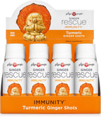 The Ginger People Ginger Rescue Turmeric Shots - Immunity Boosting, Caffeine Free Energy, Digestive Heath, Turmeric, 2 Fl Oz (Pack of 12)