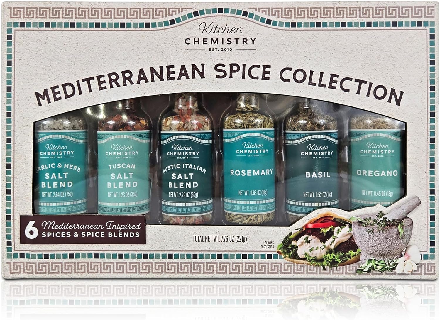 Mediterranean Spice Collection – Gourmet Spices and Seasonings Set with Italian Seasoning, Sea Salt, and Himalayan Pink Salt for Cooking