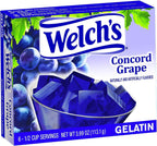 Welch's Concord Grape Gelatin, 3.99 Oz, Pack of 12