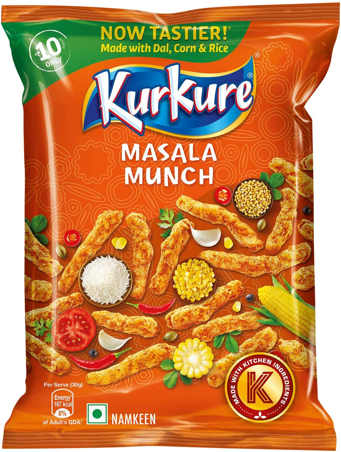 Kurkure Namkeen Masala Munch, 50g [Pack of 15]