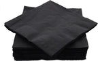 Amcrate Big Party Pack 40 Count Black Dinner Napkins Tableware- Ideal for Wedding, Party, Birthday, Dinner, Lunch, Cocktails. (7” x 7”)